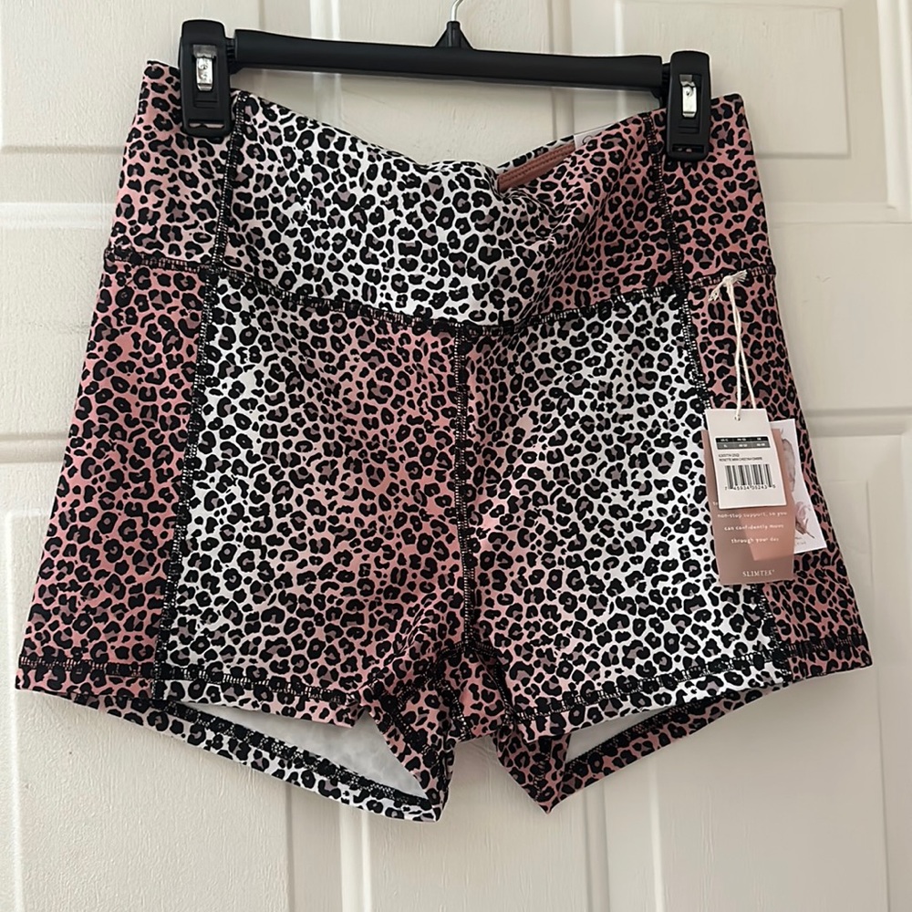 JESSICA SIMPSON SPORT: OMBRÉ CHEETAH PRINT SHORTS: PINK: NWT: SIZE XL
